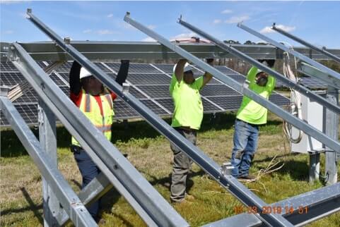 Solar Brite crew on site